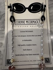 Corinne McCormack Silver Gold Eyeglass Chain Stylish Accessory New Vintage Love