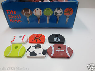 Lof of 6 pc Identification Key-Caps /  Sports Key ID Caps Covers