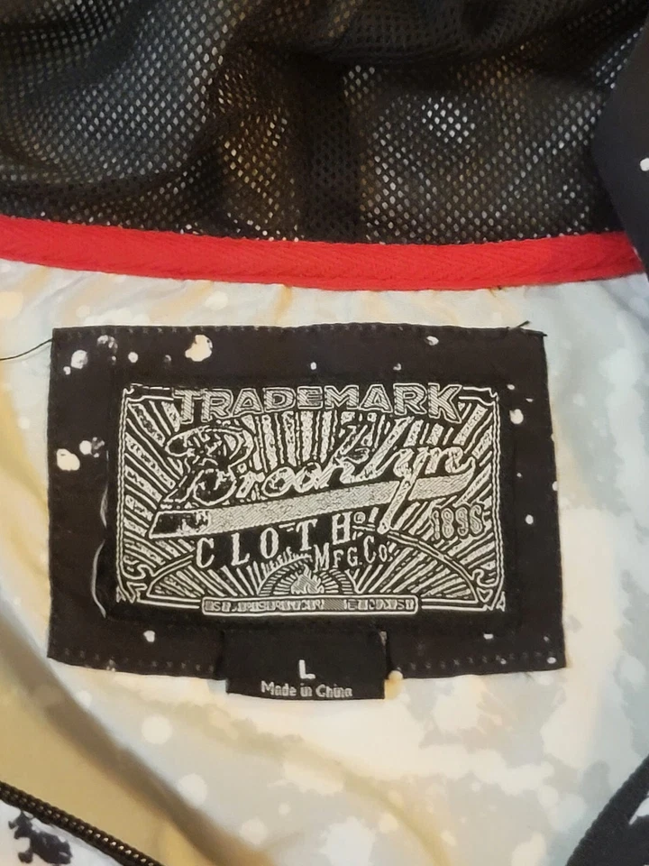 Trademark Brooklyn Cloth Co Sudadera con Capucha Cortavientos 1/4 Cremallera HYPE Salpicaduras de Pintura Talla L Foto 3 de 4