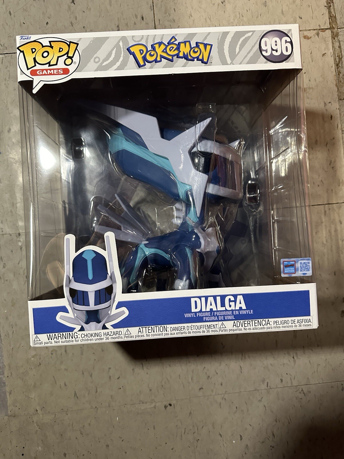 Funko Pop NYCC 2024! Pokemon Dialga ¡Tamaño Jumbo! Pegatina Oficial Exclusiva CON