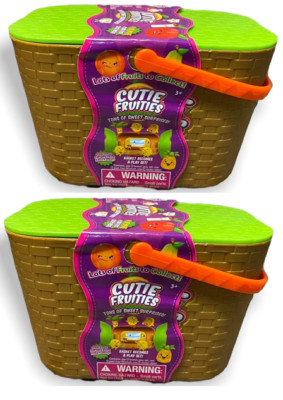LOT OF 2 CUTIE FRUITIES BASKETS - 4 OR MORE SCENTED PLUSH SLICES IN EACH TY260