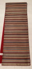 EUC Table Runner Jewel Toned Striped Multicolor Poly/Cotton Blend 13”x70”