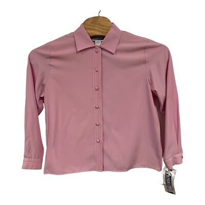 Pendleton Shirt VTG Women's 59% polyester 41% Rayon Pink Shirts Size 14 NWT $74