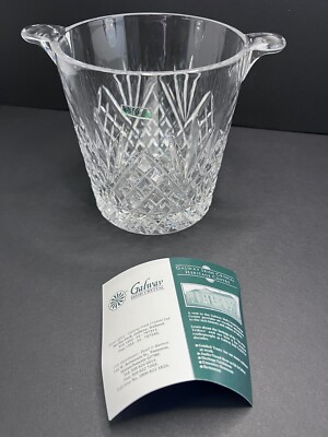 Galway Crystal Leah Ice Bucket Wine Cooler Genuine Lead Crystal Ireland