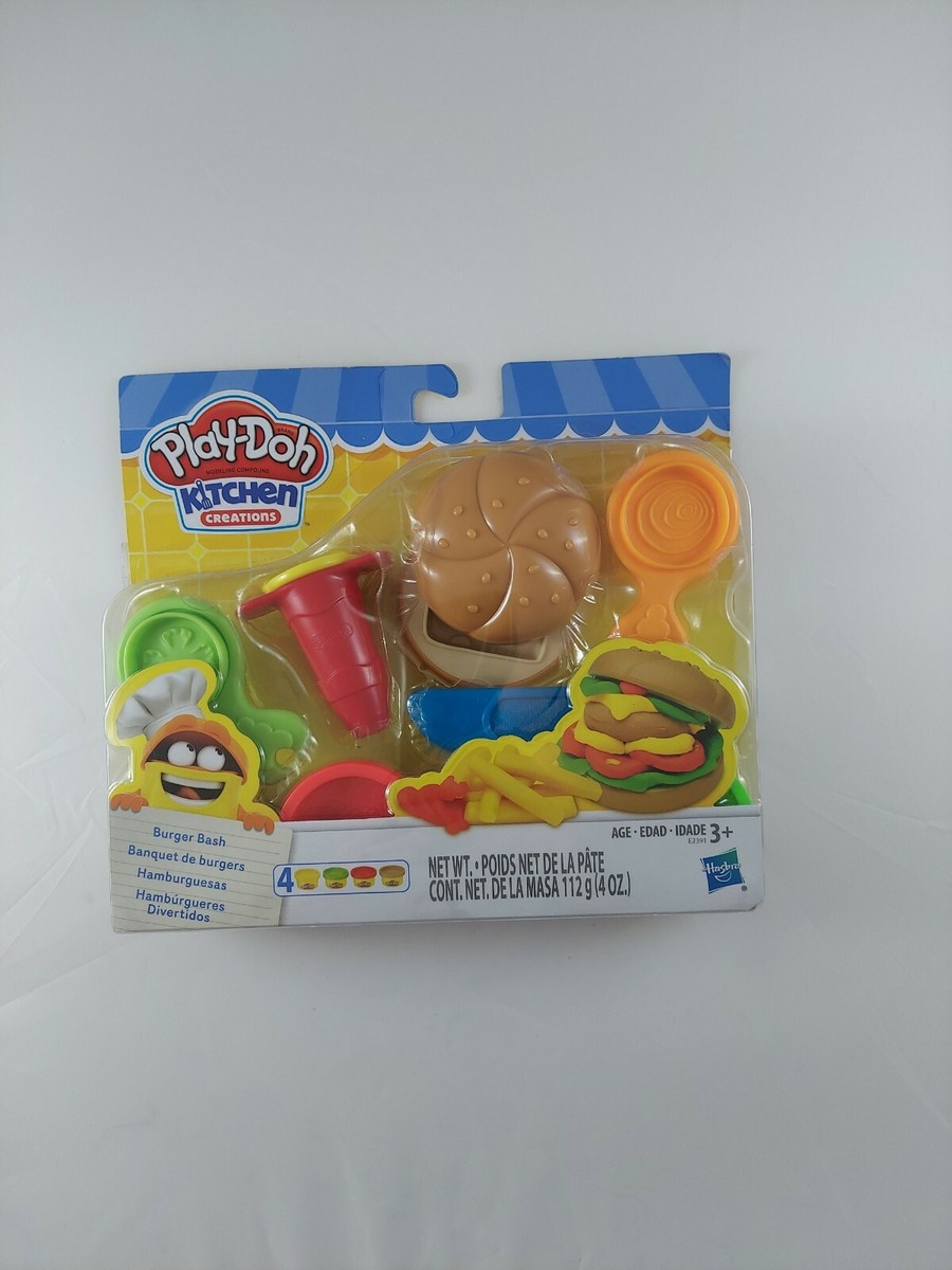 Play-Doh Kitchen Creations Burger Bash with Cans of Compounds Hasbro New