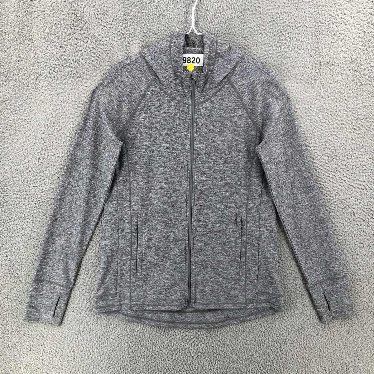 Athleta Full Zip Hoodie Sweatshirt Zip Pockets Women's Size Small