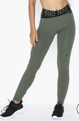 Grey Nike Pro Intertwist Tights Nike Pro Intertwist L Olive Green