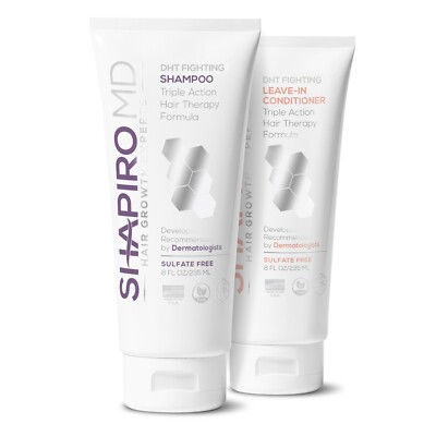 Shapiro MD Hair Loss Shampoo and Leave in Conditioner, All-Natural DHT Blockers