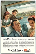 1940s NEW YORK CENTRAL RAILWAY EASY DOES IT PRINT ADVERTISEMENT Z4258