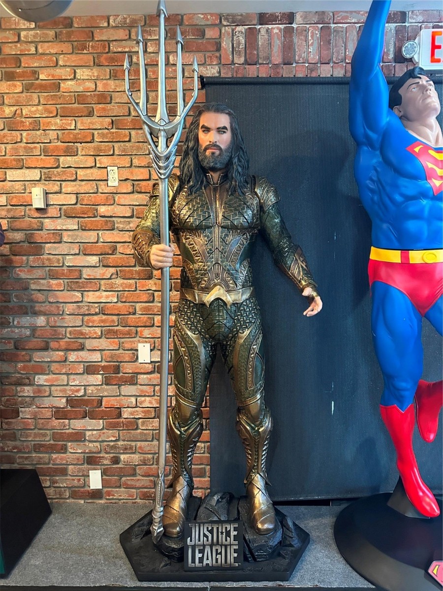 DC Justice League Aquaman Life Size Statue Jason Momoa 1:1 DC Justice League Aquaman Life Size Statue Jason Momoa 1:1
