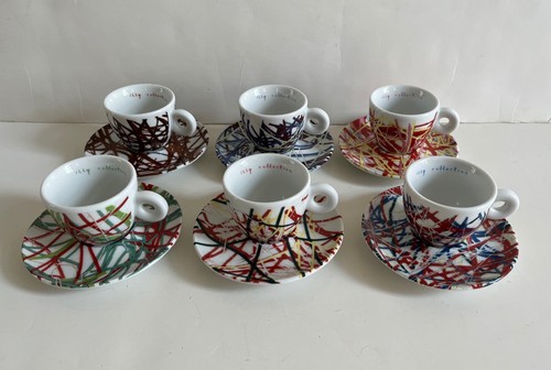 NEW Rare illy Collection Espresso Italian Riviera Cups James Rosenquist 1995