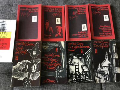 Jean Paul Sartre [10x Buch] Ekel Zeit Reife Mythos Theaters Mauer Aufschub Spiel