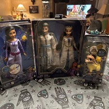 Disney Wish King Magnifico  Queen Amaya of Rosas , Asha  Valentino Lot NEW 