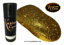 Kustom Canz 12oz Aerosol Can DARK GOLD METAL FLAKE SMALL (004 HEX), HOK, Paint