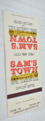 Sam's Town Hotel Casino Bowling Las Vegas Nevada 30 Strike Matchbook Cover