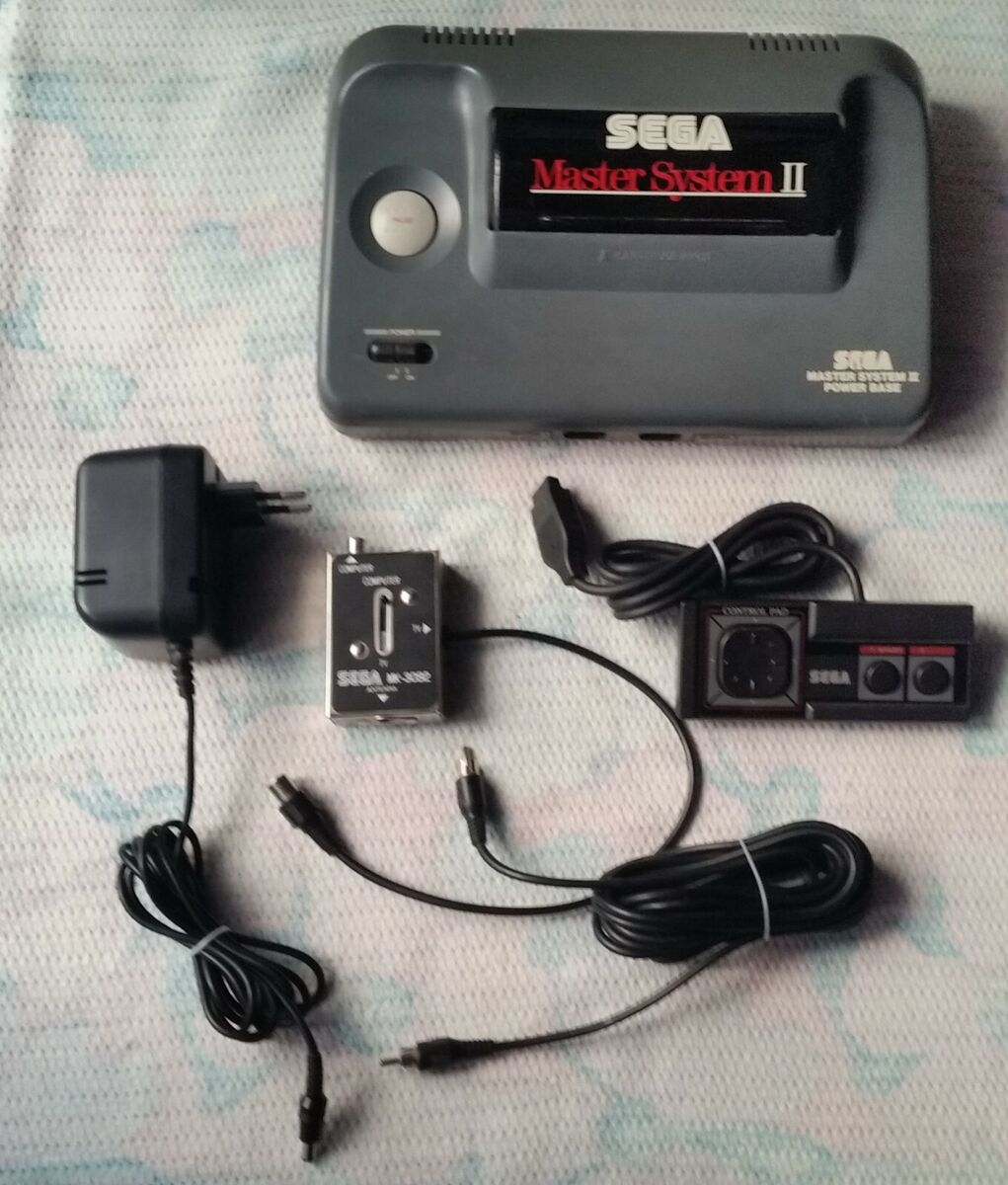 Sega Master System 2 Power Base Grey - BLack System ,RARE Sega Master System 2 Power Base Grey - BLack System ,RARE