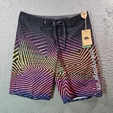 NWT Quiksilver Board Shorts Swim Trunks Men 30 No Liner 20" Colorful Pattern