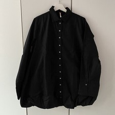 Free People Nova Shirt Dress Size S Small Relaxed Long Sleeve Black
