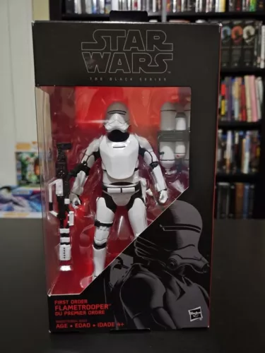 Star Wars Black Series #16 FIRST ORDER FLAMETROOPER 6” OPENED & COMPLETE