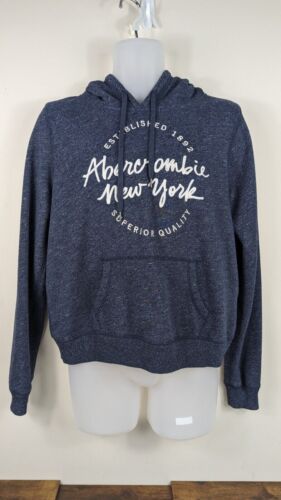 Women's Abercrombie & Fitch New York Pullover style Embroidered Hoodie Size L - Afbeelding 1 van 12