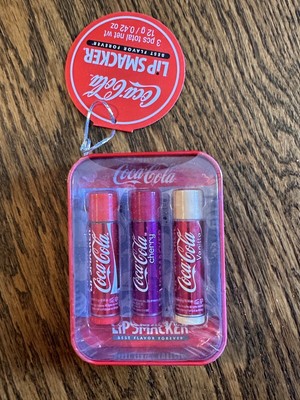 Lip Smacker Coca-cola 3 Pack Tin Box Set Vanilla Classic Cherry Coke Polar Bear