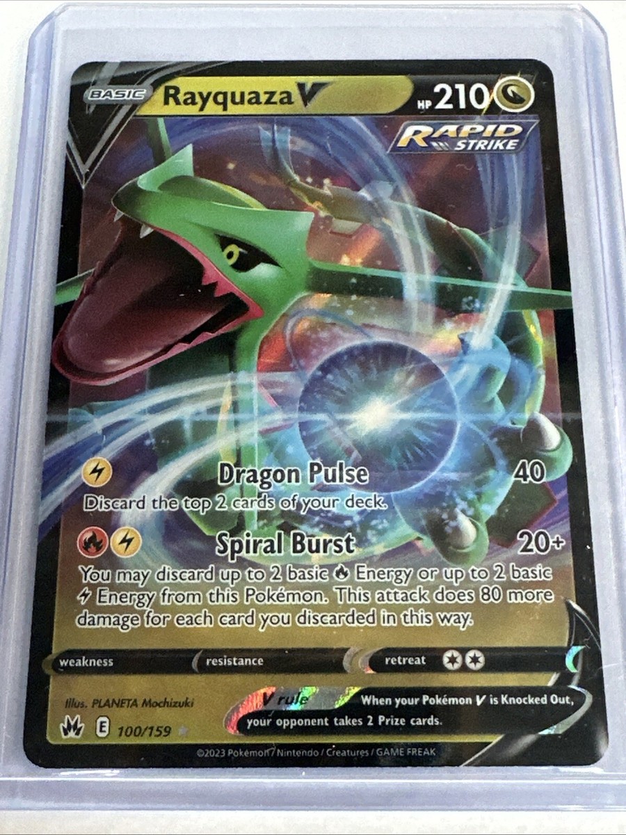 Rayquaza V 100/159 Crown Zenith Ultra Rare Holo Pokemon TCG Card