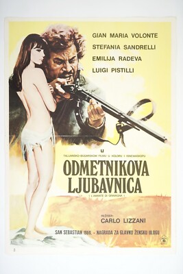 L'AMANTE DI GRAMIGNA / THE BANDIT Orig exYU movie poster 1969 GIAN MARIA VOLONTÉ