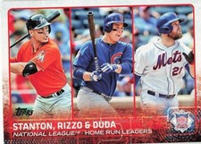 2015 Topps #313 Anthony Rizzo/Giancarlo Stanton/Lucas Duda LL