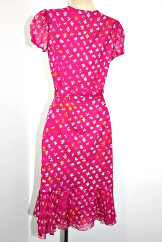 DIANE VON FURSTENBERG Layton Silk Jersey and Chiffon Ruffle Wrap Dress sz 0 $448 - Picture 17 of 23