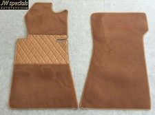 Fußmatten Autoteppich für Mercedes SLC Coupe 1972-85 Dattel Velours Kunstleder