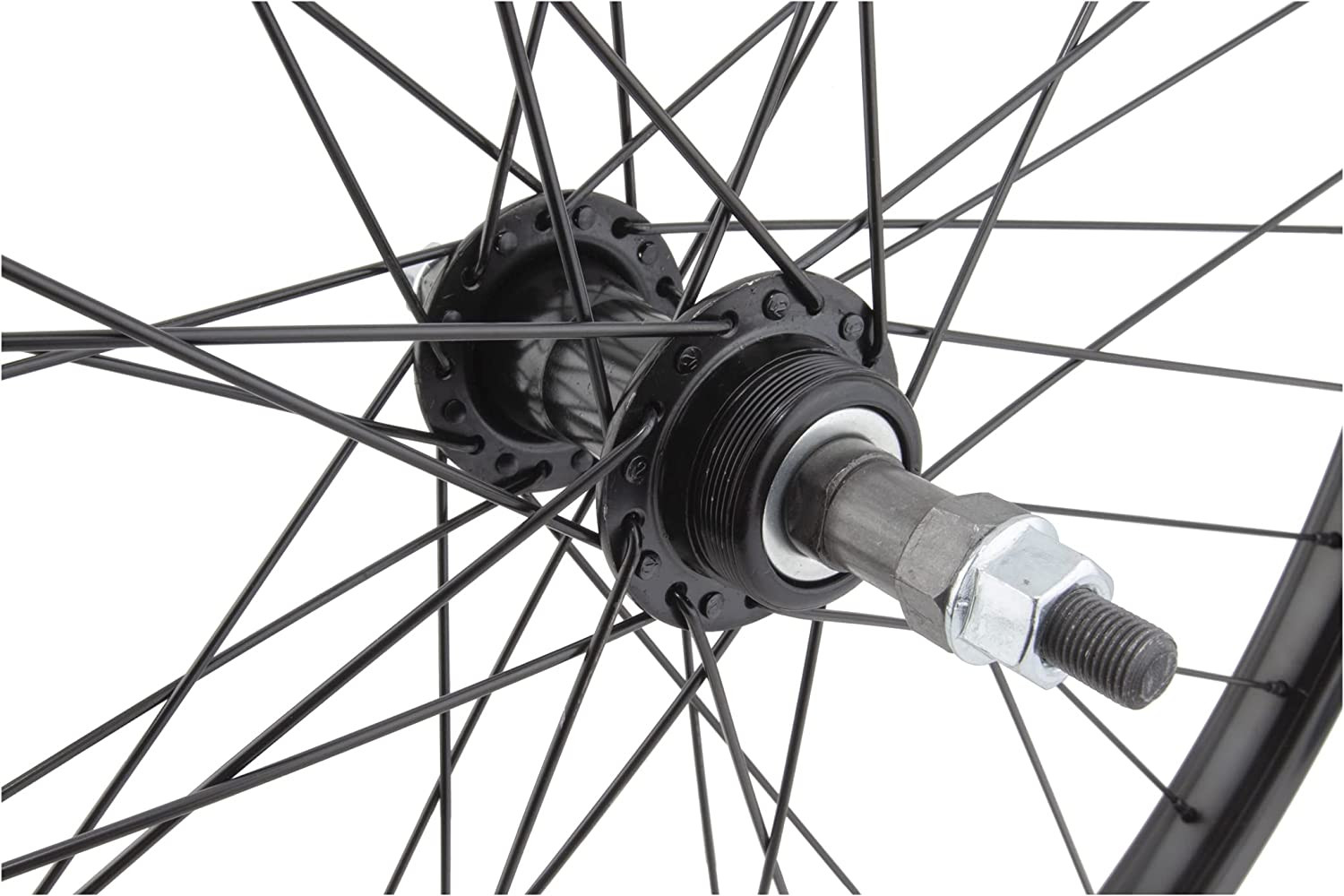 Rear Bicycle Wheel 26", 5/6/7/8 Speed Freewheel Compatible, 36 Spoke, Steel Rim,