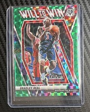 2020-21 Mosaic Basketball Bradley Beal Will To Win Green Prizm Insert Wizards #5