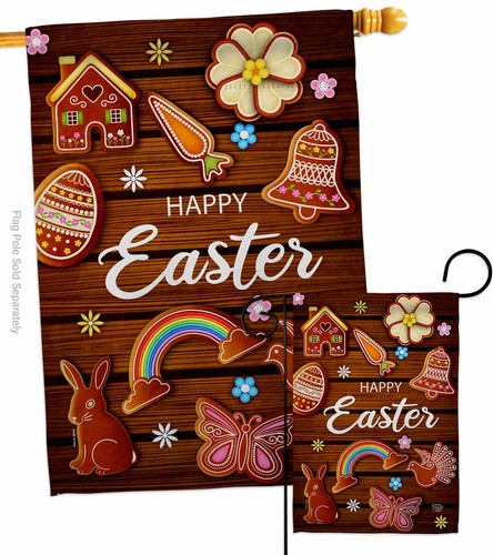 Chocolate Easter Garden Flag Spring Decorative Small Gift Yard House Banner - Picture 4 of 17