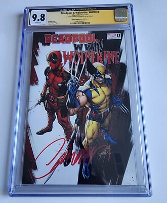 Deadpool & Wolverine WWIII CGC 9.8 Signed by J. Scott Campbell Edition A