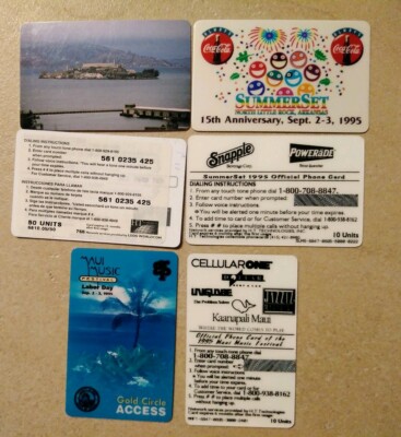 #224 TK telephone cards phone calling card USA set of 3 Coca Cola gold circle Alca