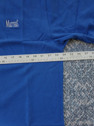 Polo Cutter & Buck Algodón Azul SS Golf Bordado Masters Logo Grande Nuevo con Etiquetas - Imagen 7 de 8
