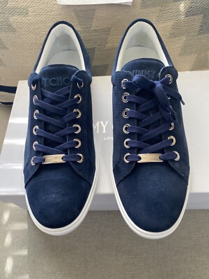 Jimmy Choo cash studded stars fine suede blue navy sneakers SZ 43 NWT Jimmy Choo | Shoes | Jimmy Choo Cash Studded Stars Fine  main image 2