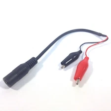 Adafruit 1328 2.1/5.5mm DC Power Jack to Alligator Clip Breakout Adapter 2 Pack
