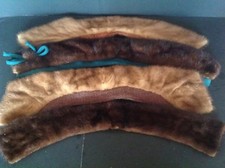 4 REAL MINK COLLARS WITH LININGS