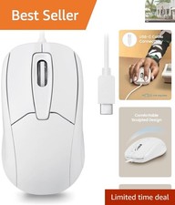 Versatile USB-C Wired Optical Mouse for Windows  macOS - Lightweight  Compact
