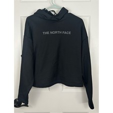The North Face Cropped Black Hoodie Sweatshirt Women's Large
