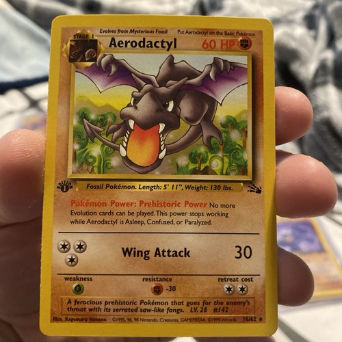 Aerodactyl 16/62 Fossil 1st Edition