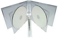 Clear Quintuple 5 Disc CD Jewel Case Lot