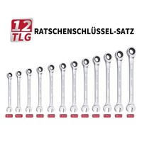 12-Tlg. 8-19 Mm Maul RingratschenschlüSsel Set Aus CR-V RatschenschlüSsel Satz