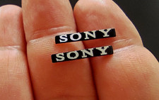 little / small aluminum logo SONY X 2
