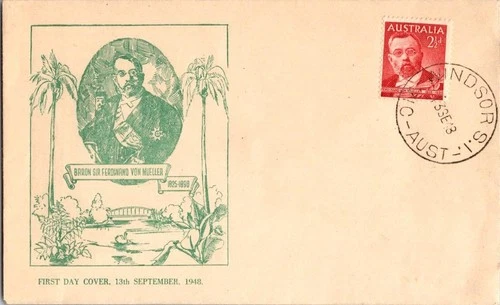 Australia 1948 2.5d Von Mueller FDC / Unaddressed - L43512