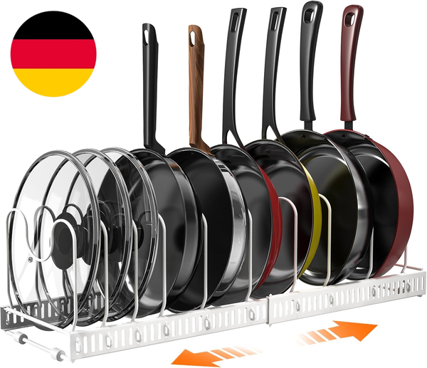 Puricon Deckel Und Pfannenhalter Topfdeckelhalter Pfannen Aufbewahrung Topf Orga-image