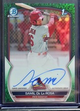 2023 Bowman Chrome SAMIL DE LA ROSA - Cardinals 1st Bowman Green Grass /99 Auto