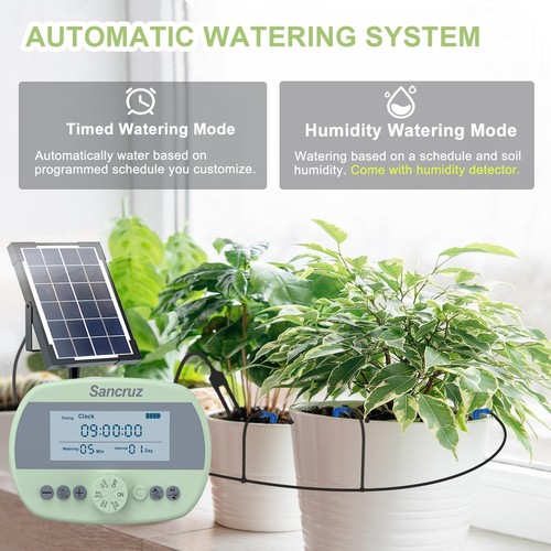 Solar Automatic Drip Irrigation System Kit, 15-Pot Automatic Watering System ... - Picture 2 of 8