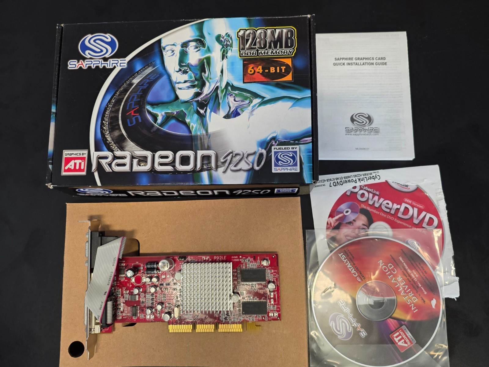 Sapphire ATI Radeon 9250 AGP 8X 128 MB DDR CGA-9258ATD